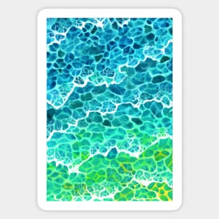 Tropical Waves Watercolour Sticker